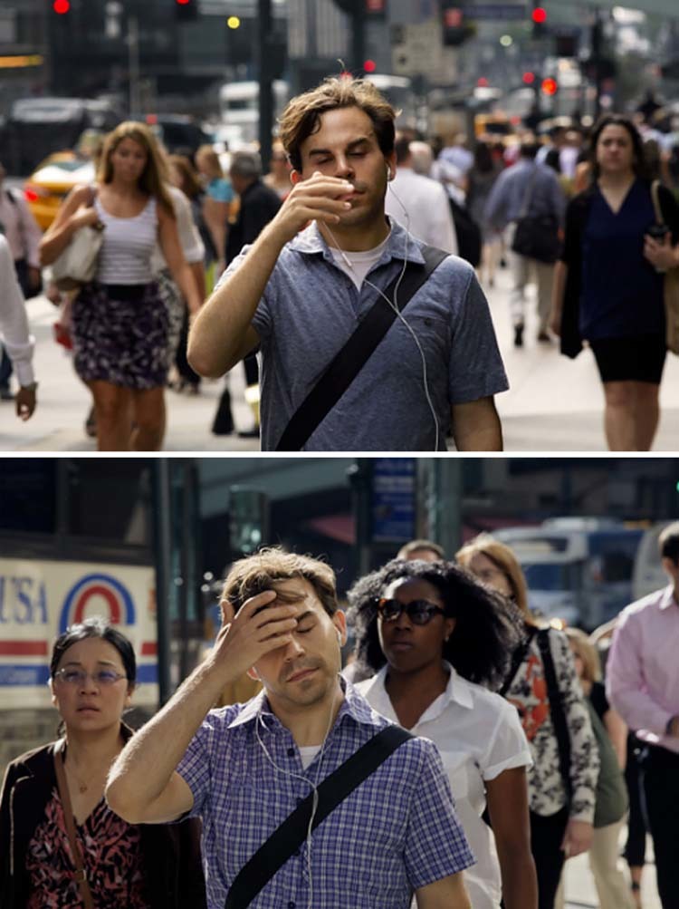 Датский фотограф 9 лет снимал одних и тех же людей по дороге на работу в Нью-Йорке 