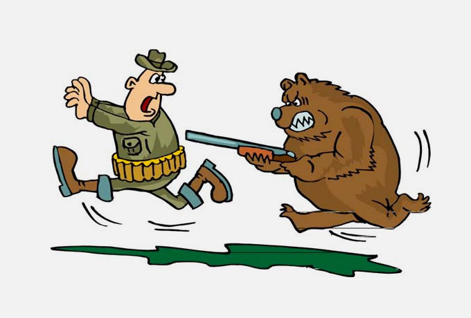 анекдоты про охоту на медведя