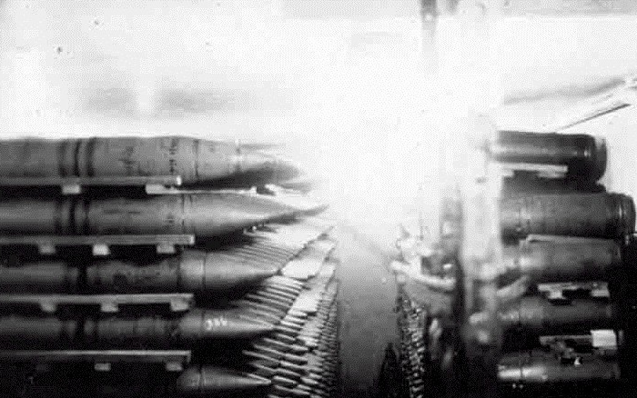 Боеприпасы, сосредоточенные на складах бетонного линкора. /Фото: worldofwarships.ru