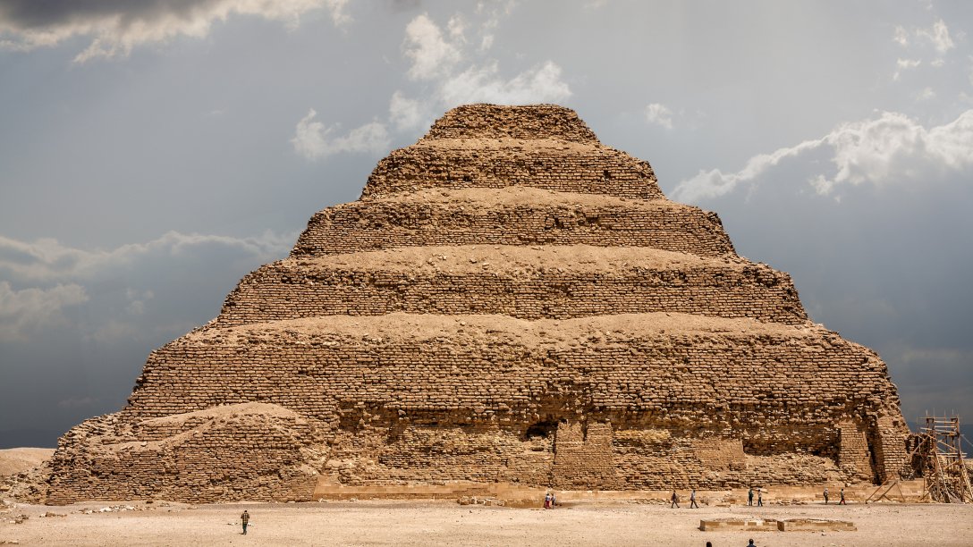 ступенчатая пирамида, Египет, фото, песок